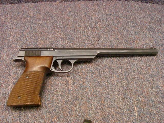 *Walther Olympia Pistol, with Long Barrel, Slotted for Weight Attachment