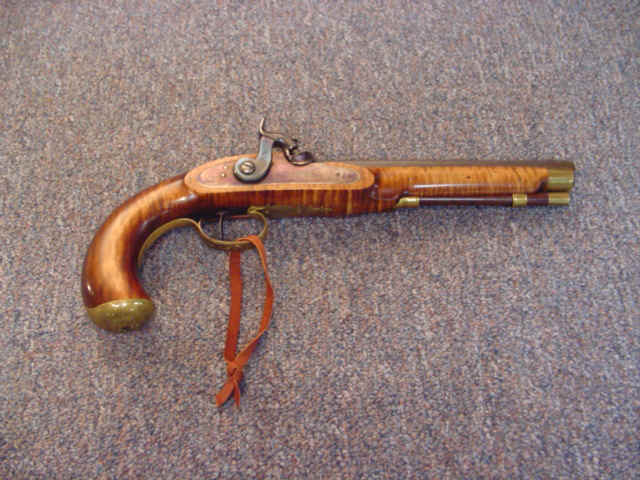 Handsomely Built Replica Percussion Kentucky Style Single Shot Pistol by John Morgan