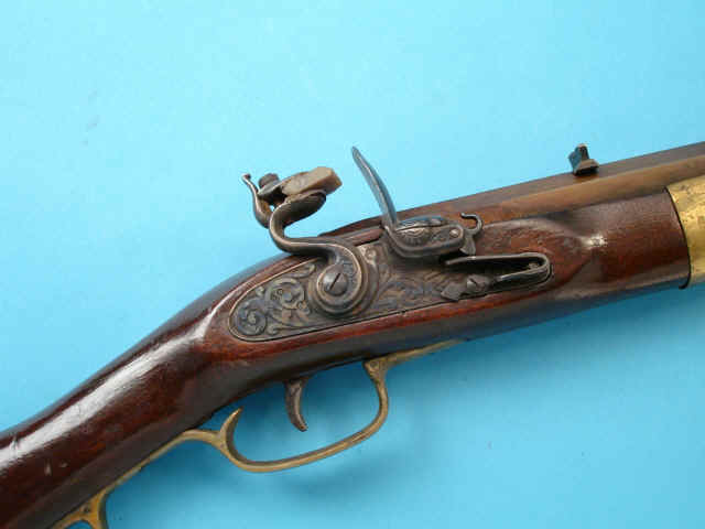 Unmarked Replica Kentucky Style Flintlock Rifle