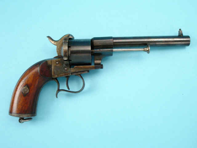 LeFaucheux Brevete Pinfire Single Action Revolver, with Liege, Belgium Proofmarks