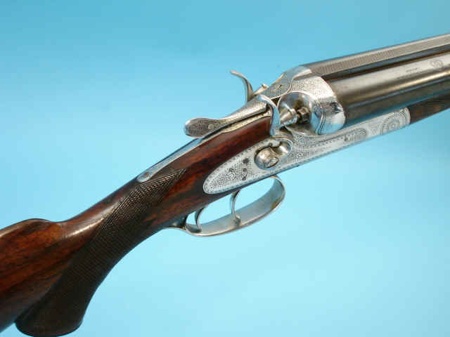 *12 Gauge J. Ralezkys Hammer Double Barrel Shotgun.