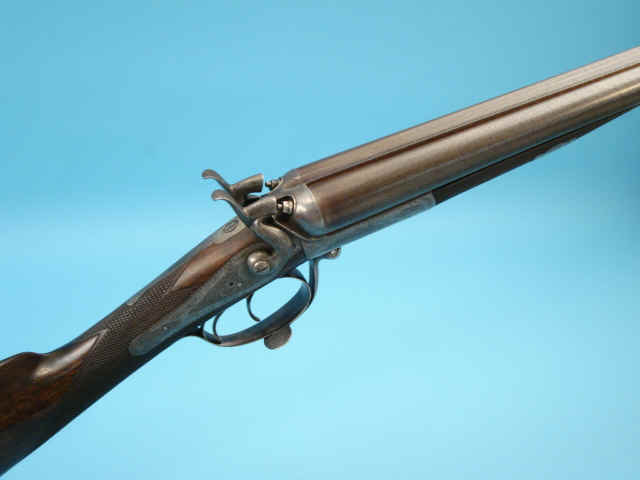 12 Gauge Fletcher Hammer Snap-underlever Double Barrel Shotgun with case.