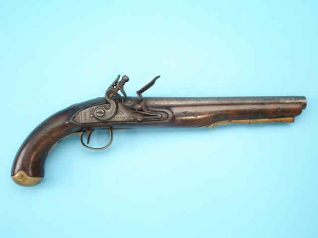 Rare J. Henry Flintlock Militia Contract Pistol, c. 1812