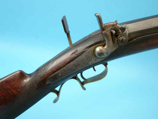 Fine American Halfstock Target Rifle by J. H. Rector