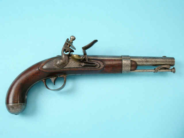 U.S. Martially Marked Model 1836 Flintlock Pistol by Springfield Armory, One of Small Number of Prototypes