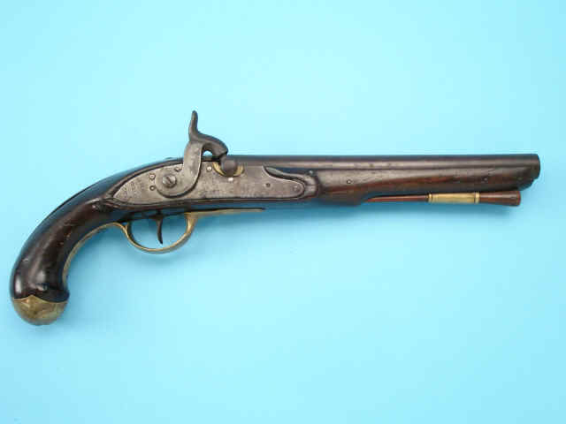 U.S. Martially Marked Model 1808 Simeon North Pistol, Arsenal Conversion to Percussion