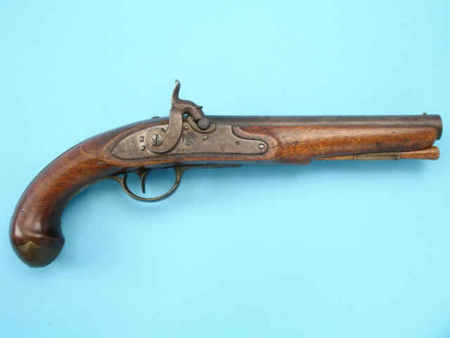Fine U.S. Martially Marked Model 1811 Simeon North Pistol, Arsenal Conversion to Percussion Fine U.S. Martially Marked Model 1811 Simeon North Pistol, Arsenal Conversion to Percussion