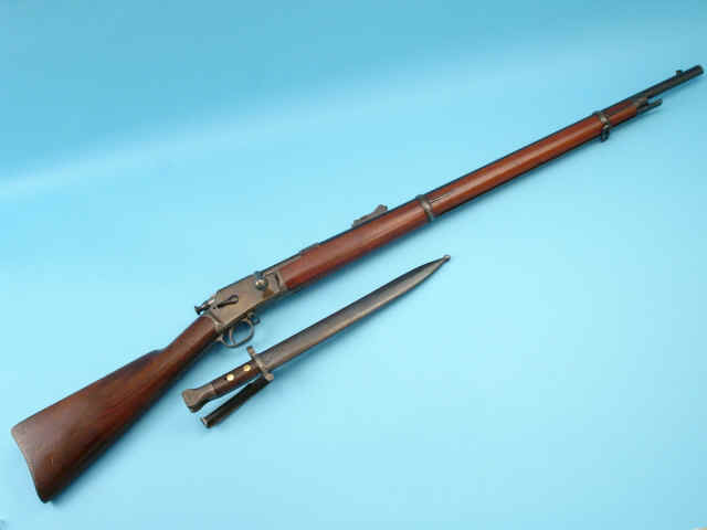 Scarce and Exceptional Winchester-Hotchkiss 1883 Third Model Bolt Action Musket with Bayonet and Scabbard